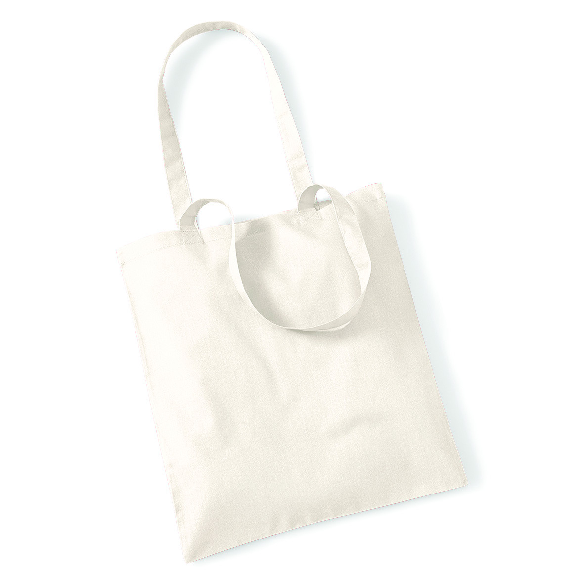 COTTON LARGE HANDLE BASIC SHOPPER